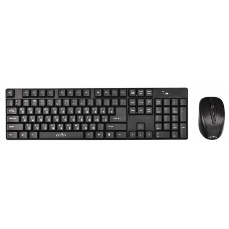клавиатура + мышь oklick 210m клав:черный мышь:черный usb беспроводная()