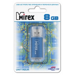 флэш-диск 8gb mirex unit aqua blue