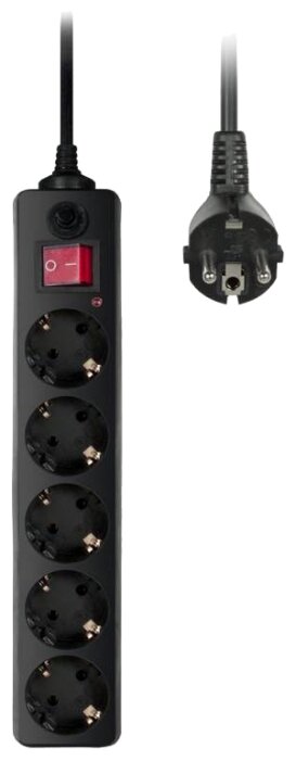 Сетевой фильтр Buro 500SH-5-B, 5 м