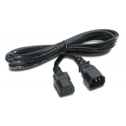 кабель питания 2.5 м удлинитель, разъемы iec-320 с13/c14, макс. ток 10a, черный (apc ap9870)