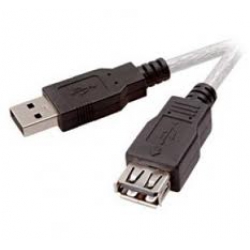 кабель usb 2.0 am/af 1.8 м (пакет) удлинитель, серый (gembird cc-usb2-amaf-6)