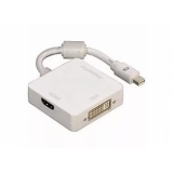 Переходник Mini-DP/DP+HDMI+DVI (20M/20F+19F+29F) 0.2 м (блистер) белый (Hama H-53245)