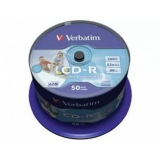 Диск CD-R Verbatim 700 Mb 52x Cake Box (50шт) (43351)