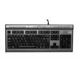 Клавиатура A4TECH KLS-7MUU серебристый/черный USB slim Multimedia