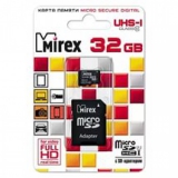Карта памяти microSD 32Gb Mirex Class 10 UHS-I без адаптера (13612-MCSUHS32)