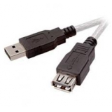 Кабель USB 2.0 AM/AF 3 м (пакет) удлинитель, экранированный, позолоченные контакты, черный (Gembird CCP-USB2-AMAF-10)