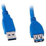 Кабель USB 3.0 AM/AF 1.8 м (пакет) удлинитель, экранированный, позолоченные контакты, синий (Gembird CCP-USB3-AMAF-6)
