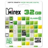 Карта памяти microSD 32Gb Mirex Class 10 без адаптера (13612-MC10SD32)